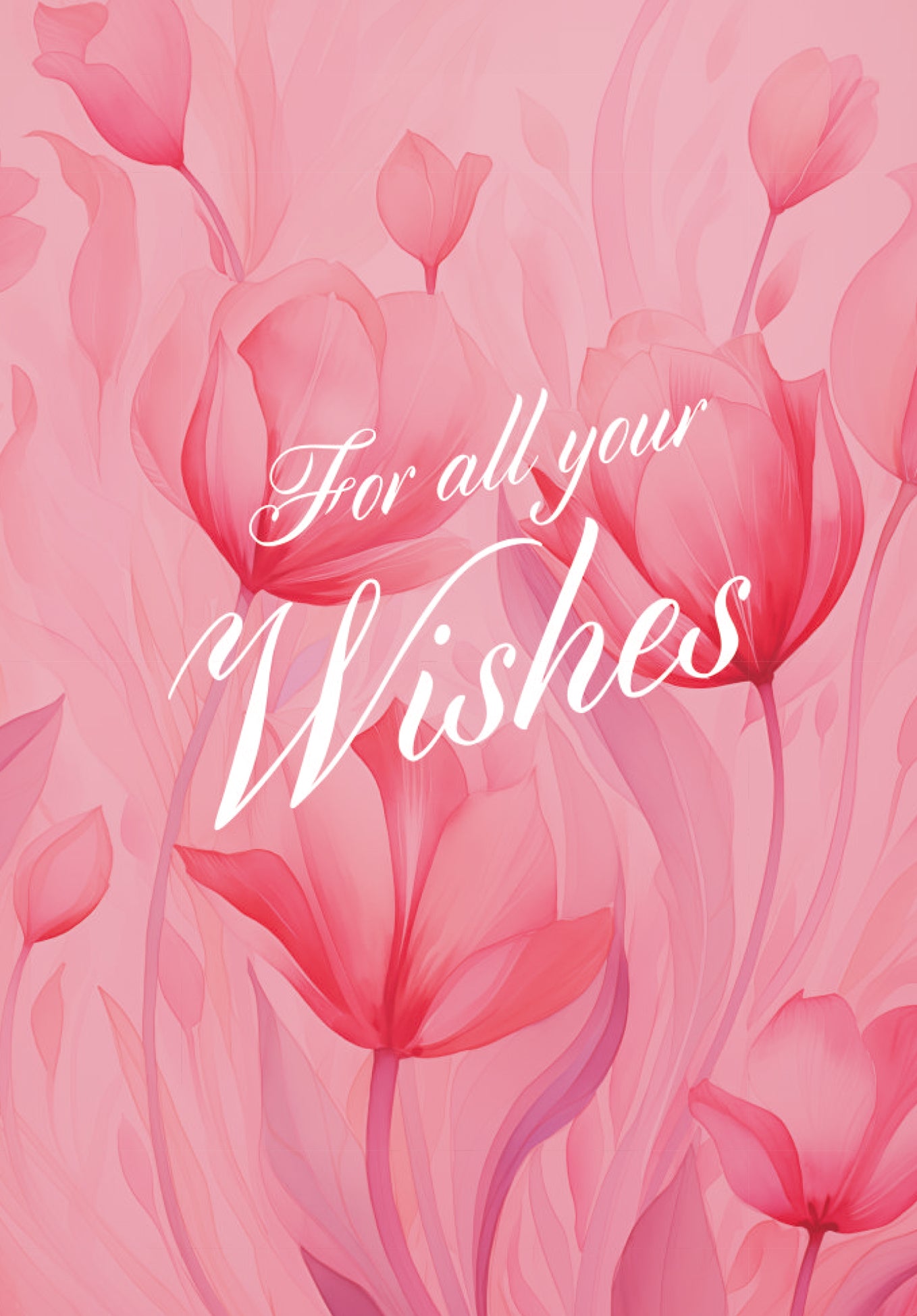 For all your wishes - Pink Flowers (Value)