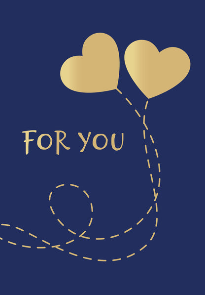 For you - Hearts Blue Gold