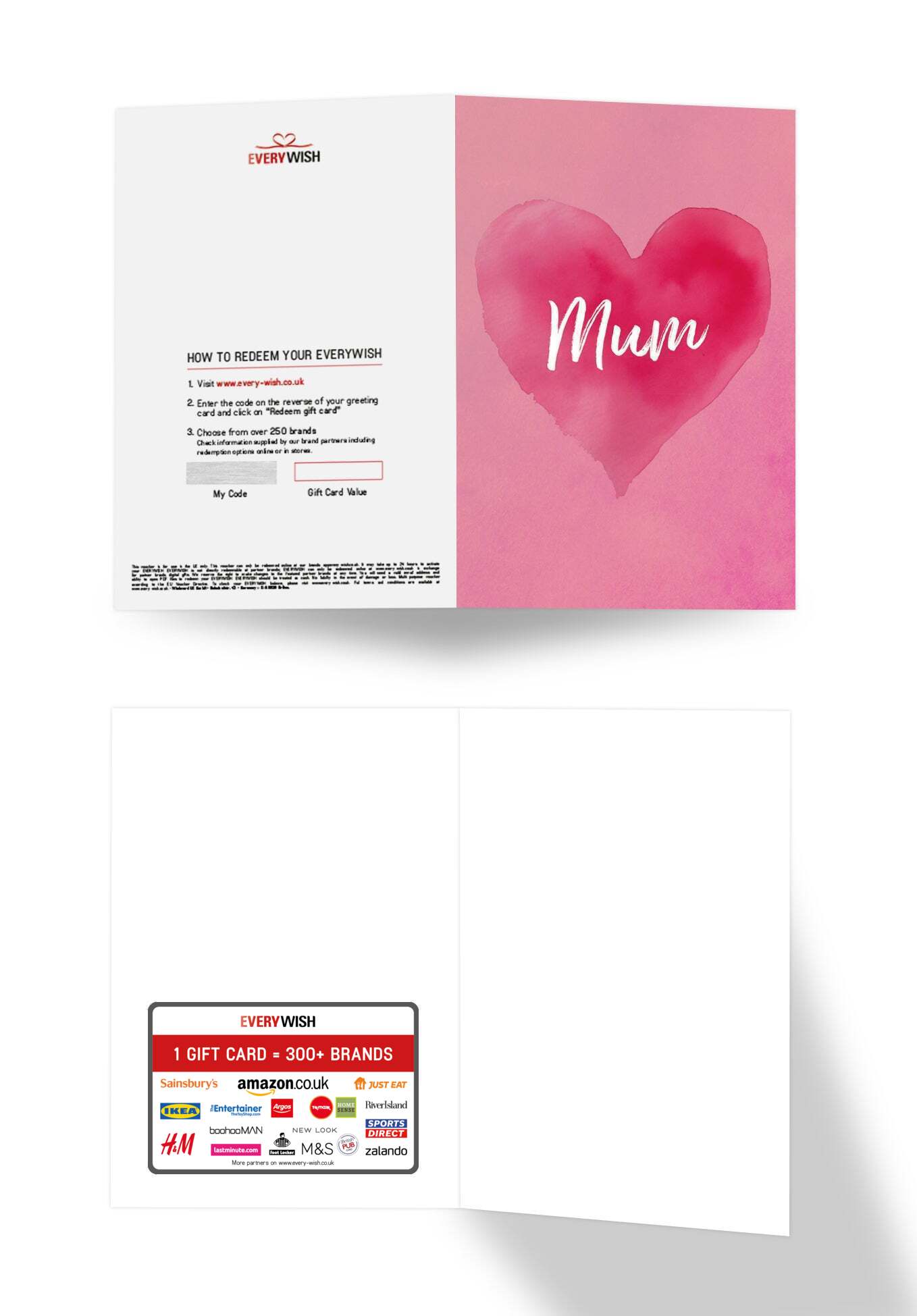 Mum - Pink Heart (Value)